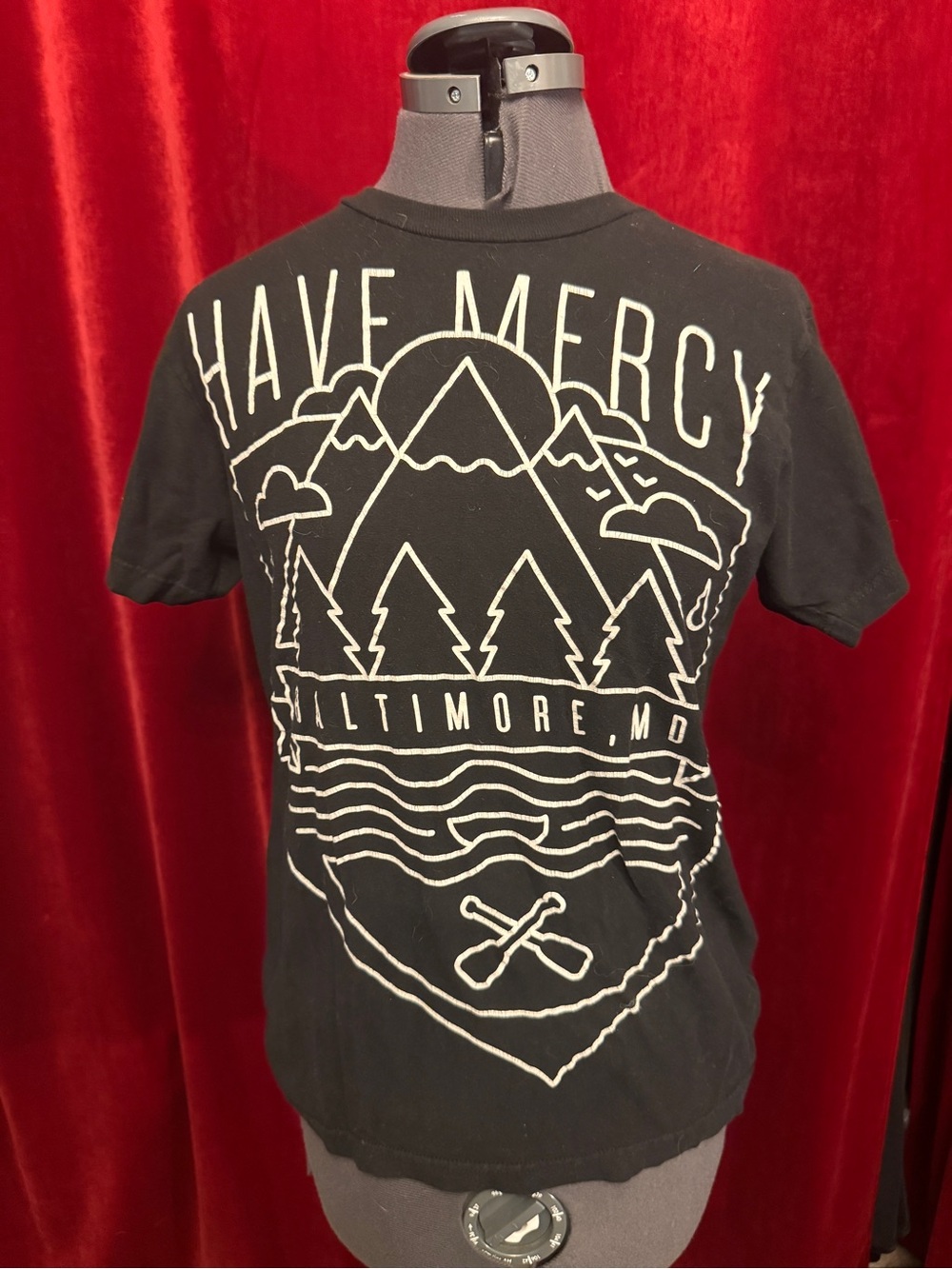 Black 'Have Mercy' Band Merch Graphic Tee